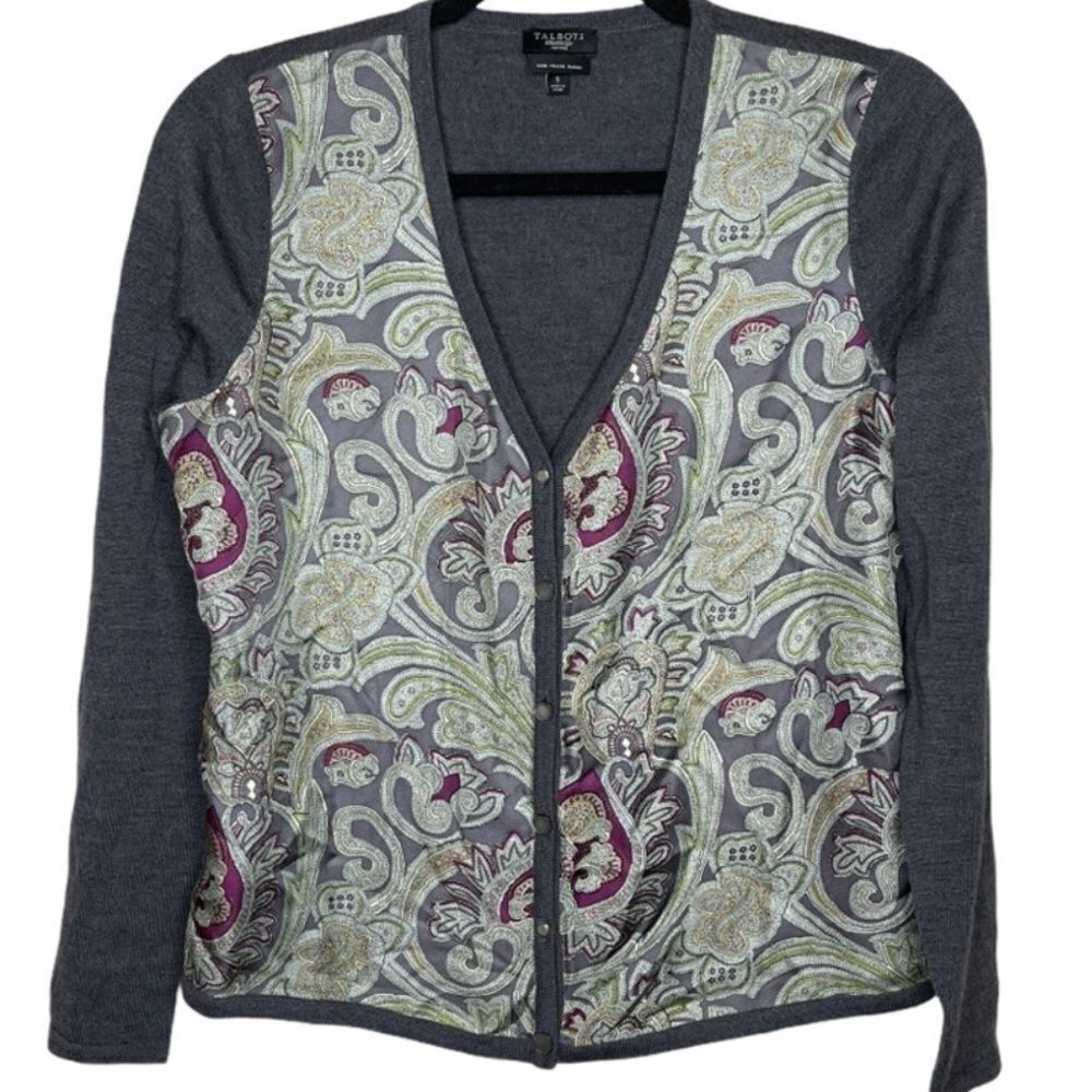 Talbots Italian Merino‎ Wool Cardigan Sweater